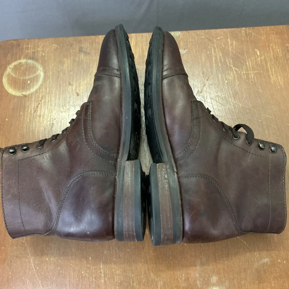 Thursday Boot Company Captain Lace Up Brown‎ Leather Cap Toe Men's 8.5 Handmade